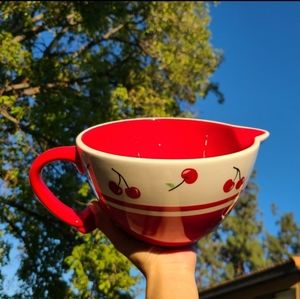 Giant Ceramic Pitcher with Cherry Details